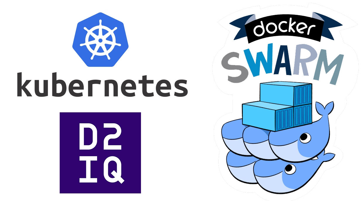Manage database containers and other stateful containers with Kubernetes, D2IQ DCOS and Docker Swarm